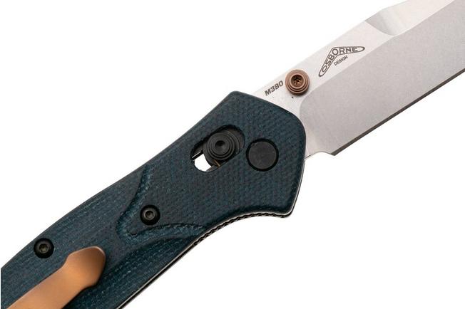 Afbeelding voor Benchmade Osborne 940-04 Stonewashed M390, Blue Denim Micarta, zakmes, Warren Osborne design