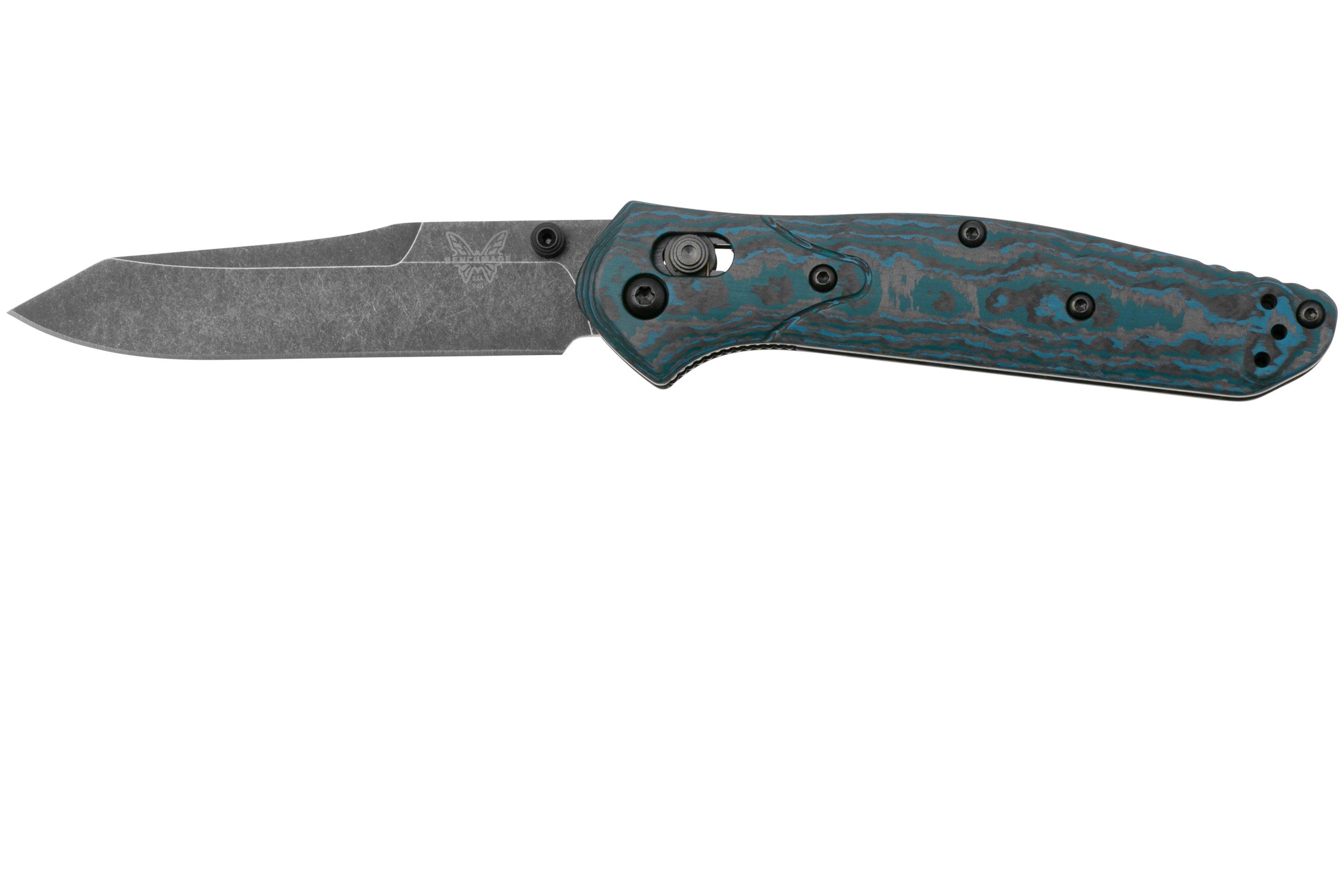 Benchmade Osborne 940BK-2404 DLC Battlewash CPM-MagnaCut, Fat Carbon ...