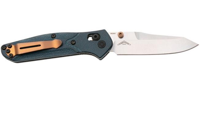 Afbeelding voor Benchmade Mini Osborne 945-04 Stonewashed M390, Blue Denim Micarta, zakmes, Warren Osborne design