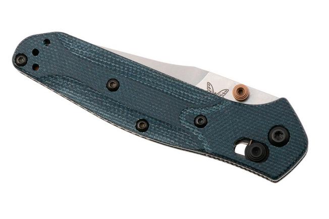 Afbeelding voor Benchmade Mini Osborne 945-04 Stonewashed M390, Blue Denim Micarta, zakmes, Warren Osborne design