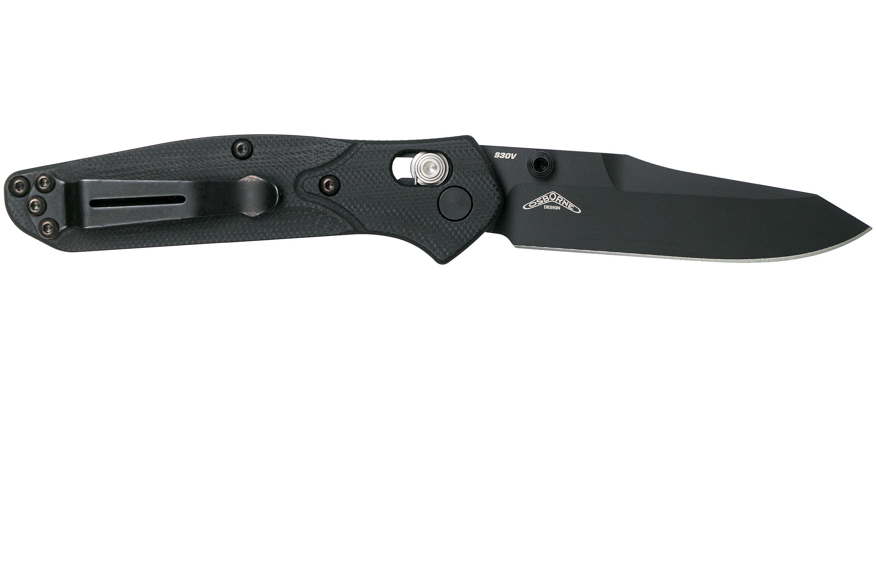 Benchmade 945BK-1 Black Mini Osborne pocket knife, Warren Osborne