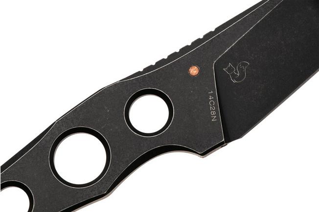 Afbeelding voor Bestech VK-Core BFK05B Black Stonewashed 14C28N, vaststaand mes, Vulpex Knives design