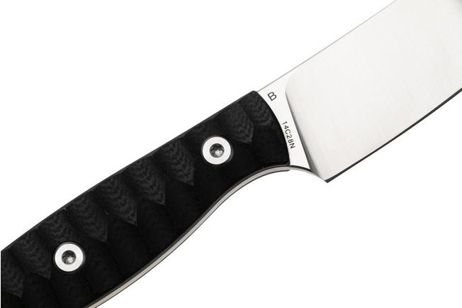 Afbeelding voor Bestech Heidi Blacksmith #3 BFK07A Satin 14C28N Sheepsfoot, Black G10, vaststaand mes