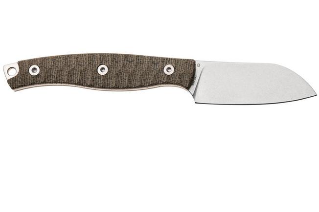 Afbeelding voor Bestech Heidi Blacksmith #3 BFK07C Stonewashed 14C28N Sheepsfoot, Green Micarta, vaststaand mes