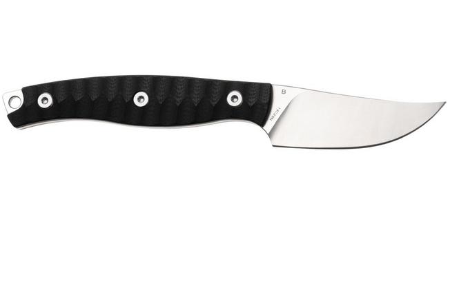Afbeelding voor Bestech Heidi Blacksmith #3 BFK08A Satin 14C28N Clippoint, Black G10, vaststaand mes
