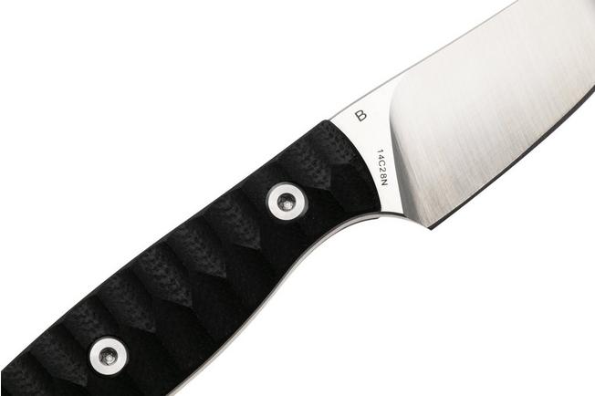 Afbeelding voor Bestech Heidi Blacksmith #3 BFK08A Satin 14C28N Clippoint, Black G10, vaststaand mes