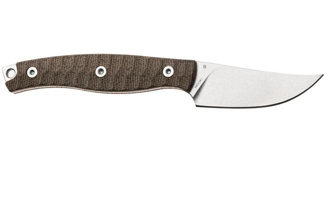 Afbeelding voor Bestech Heidi Blacksmith #3 BFK08C Stonewashed 14C28N Clippoint, Green Micarta, vaststaand mes