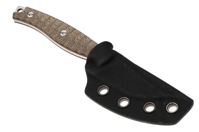 Afbeelding voor Bestech Heidi Blacksmith #3 BFK08C Stonewashed 14C28N Clippoint, Green Micarta, vaststaand mes
