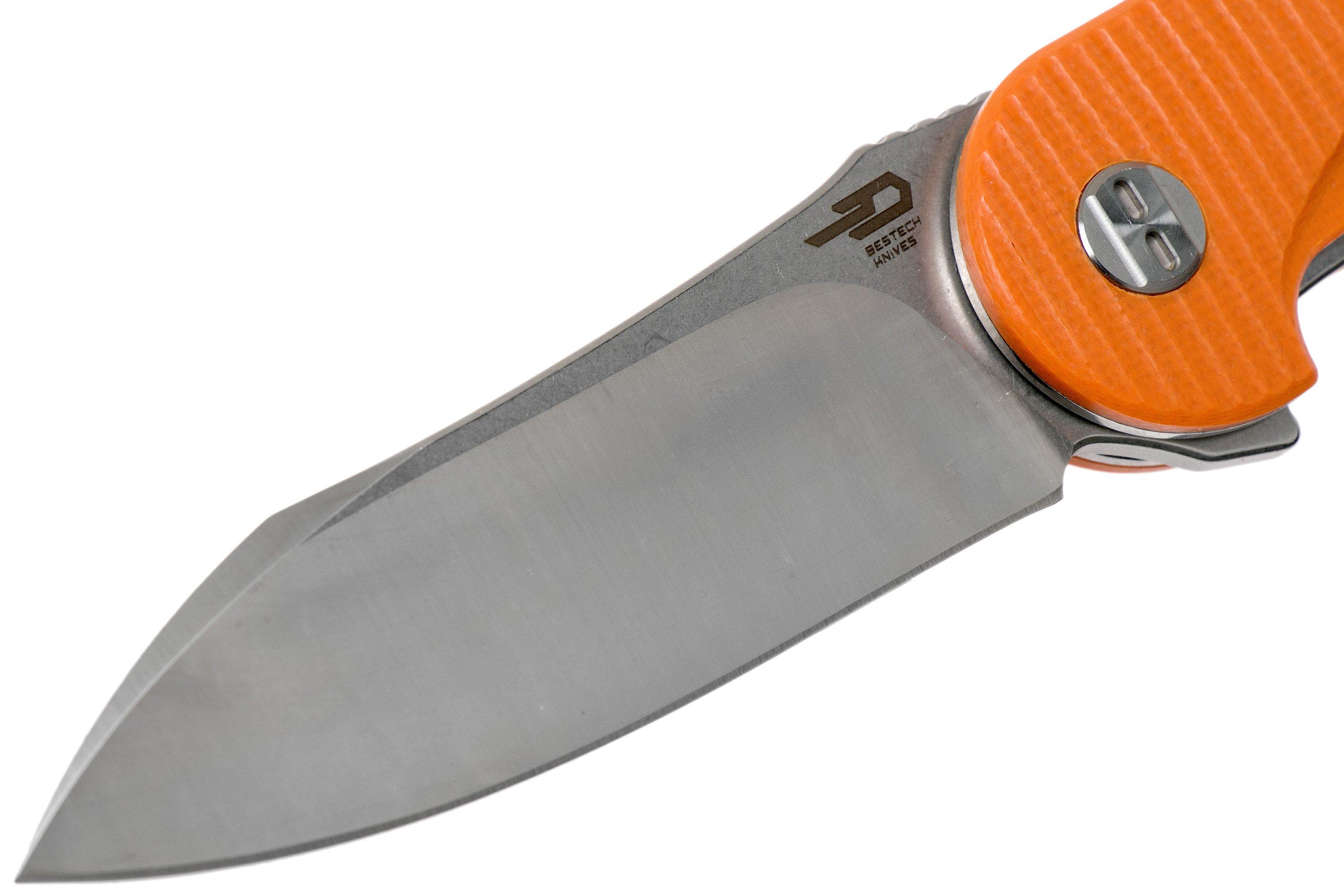 Bestech Torpedo BG17D1 Orange G10 pocket knife Advantageously