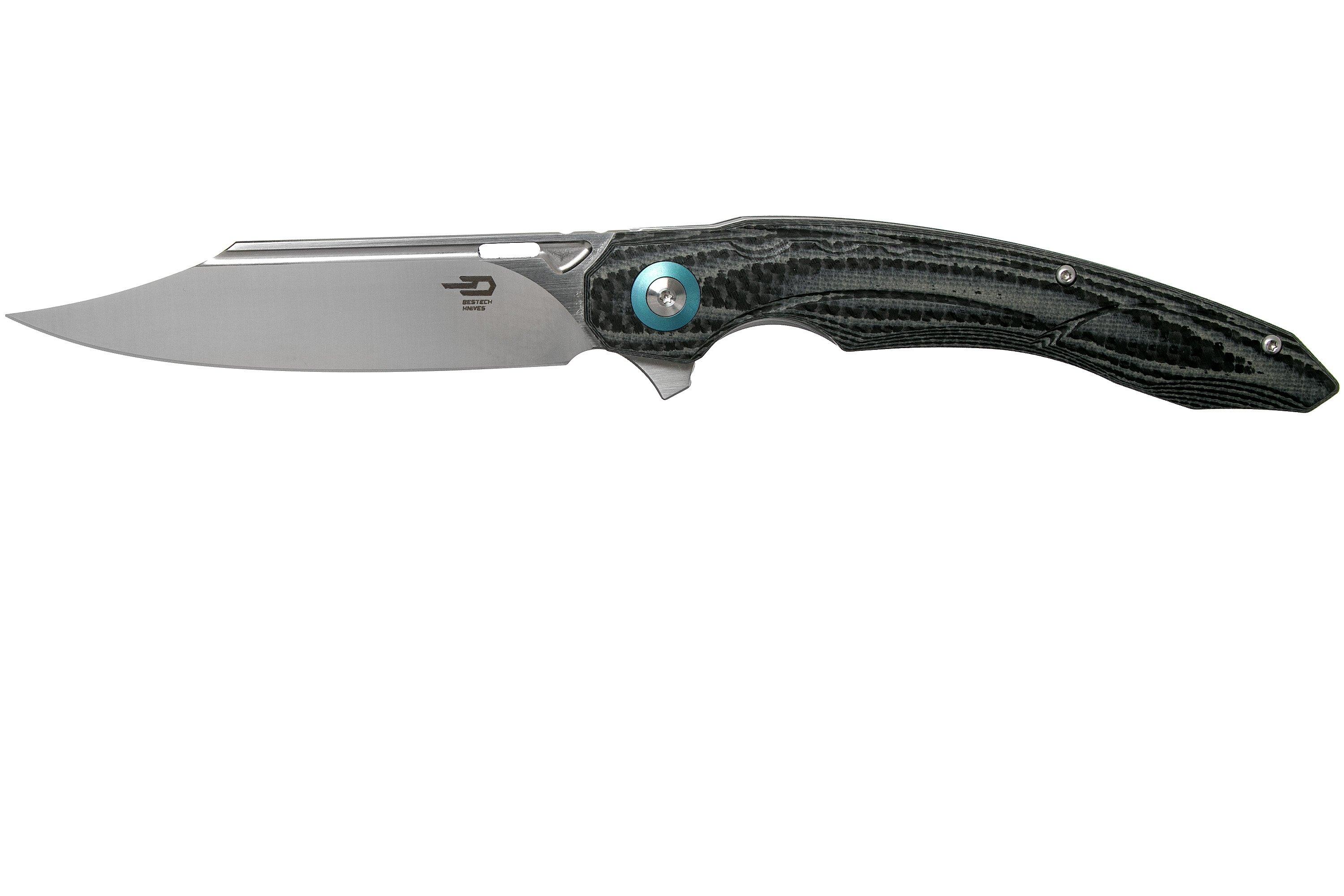 Bestech Fanga Beige G10 & Carbon fibre BG18D pocket knife
