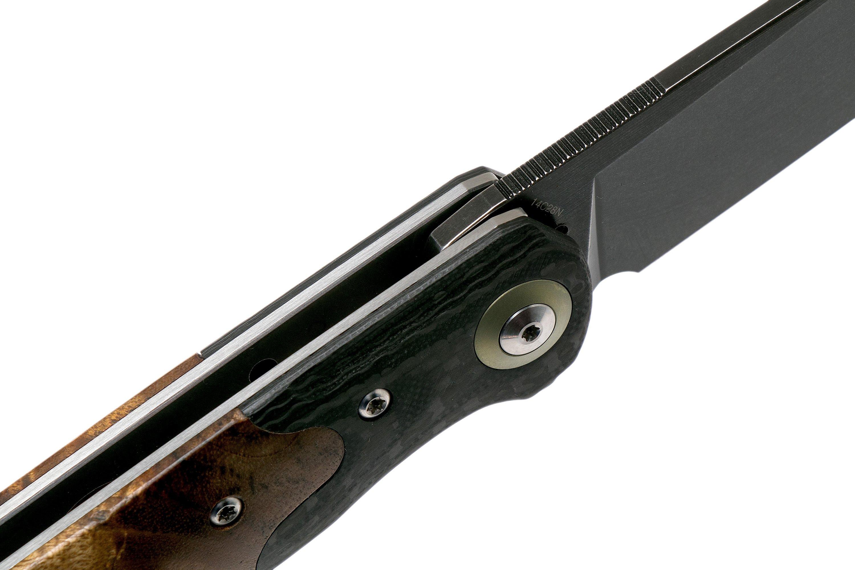 Bestech Ascot G10 & Carbon fibre with root wood BG19D Black pocket