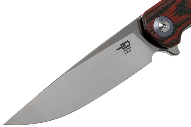 Bestech Ascot Red G10 & Carbon fibre BG19F pocket knife 