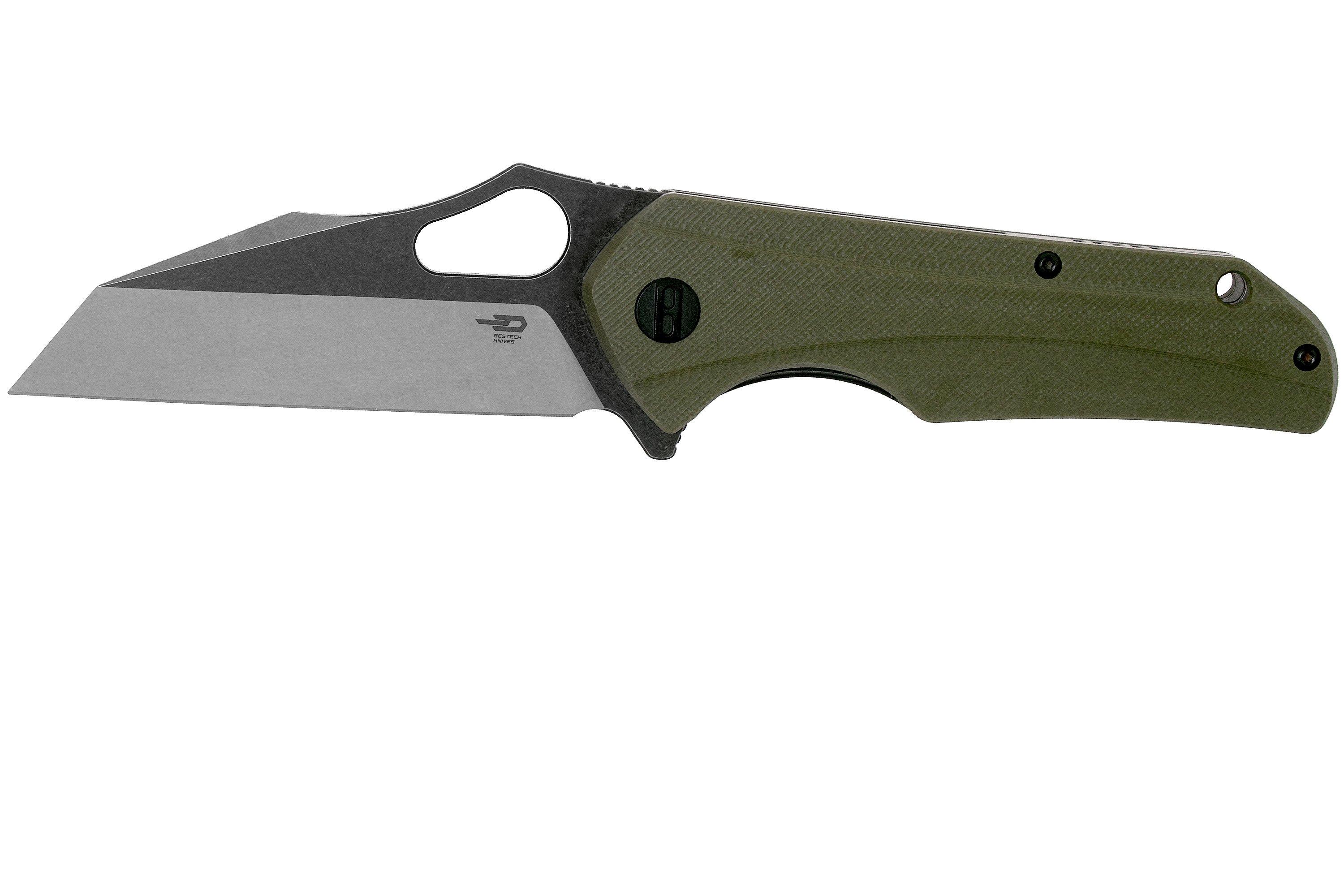 Bestech Operator BG36C Green G10, Two Tone Black pocket knife ...