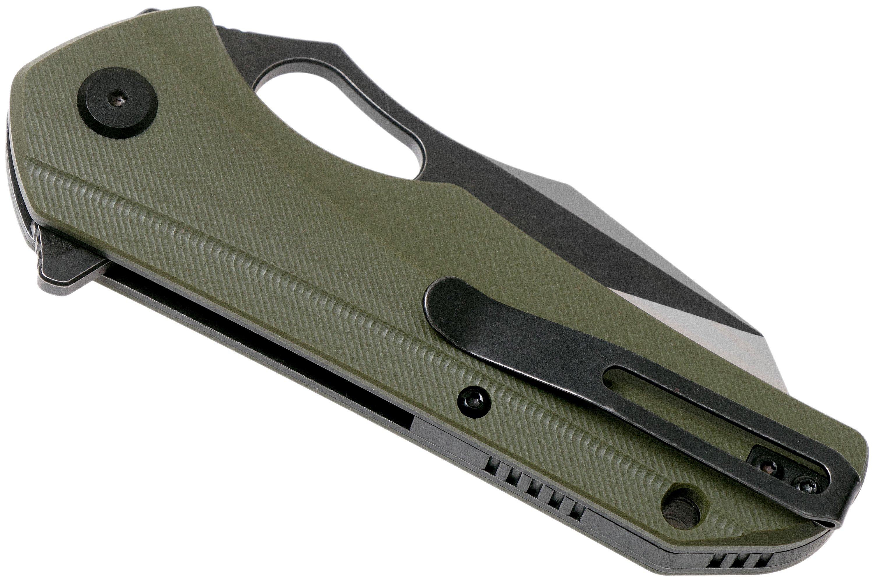 Bestech Operator BG36C Green G10, Two Tone Black pocket knife ...