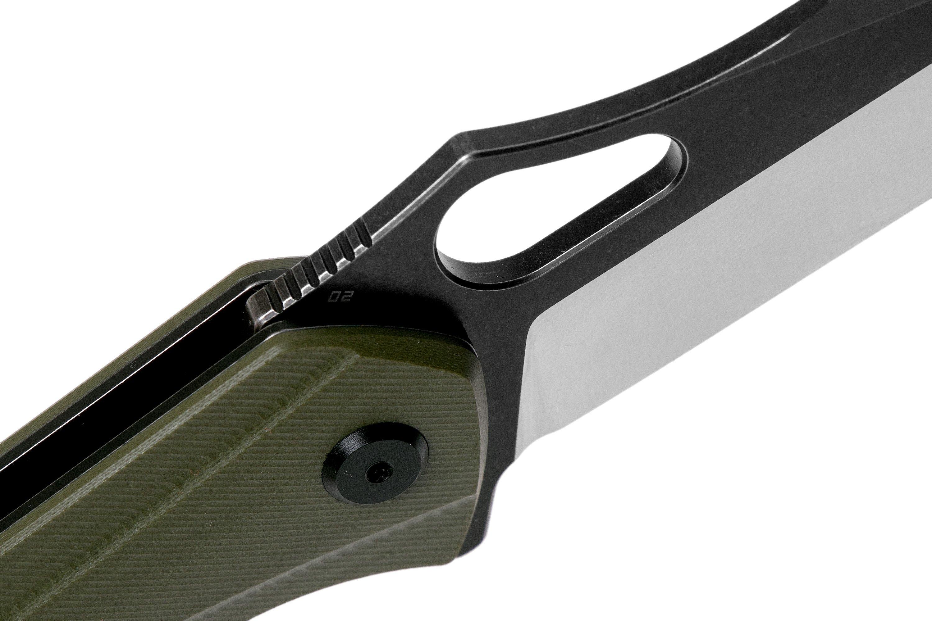 Bestech Operator BG36C Green G10, Two Tone Black pocket knife ...