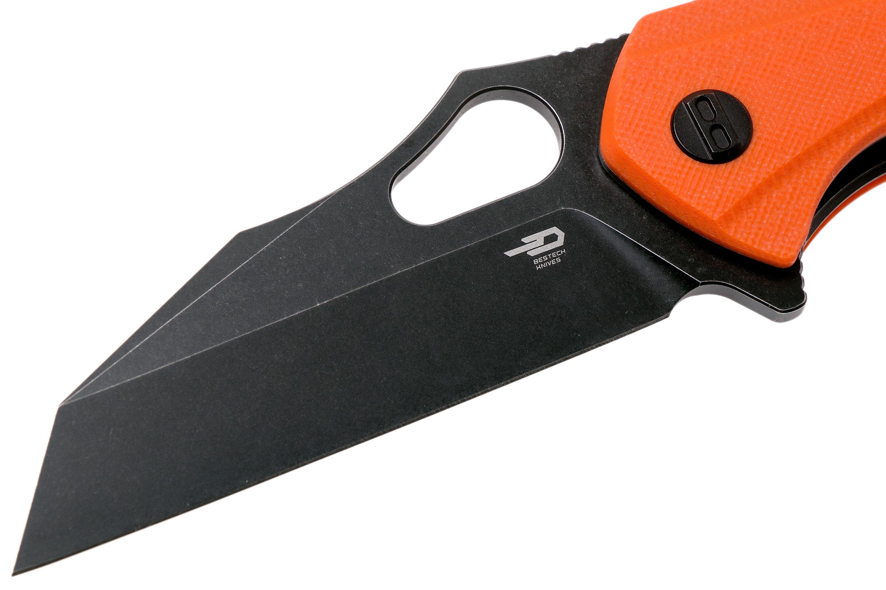 Bestech Operator BG36E Orange G10, Blackwashed pocket knife ...
