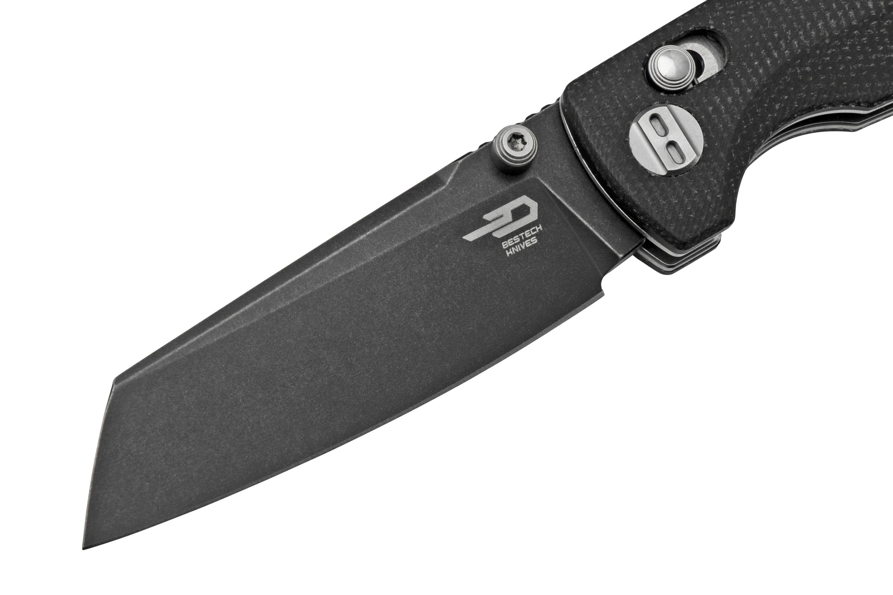 Bestech Slasher BG43A-2 Black Micarta, pocket knife | Advantageously ...