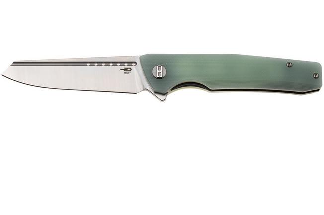 Afbeelding voor Bestech Slyther BG51B-1 Stonewash Satin 14C28N, Transparent G10, zakmes