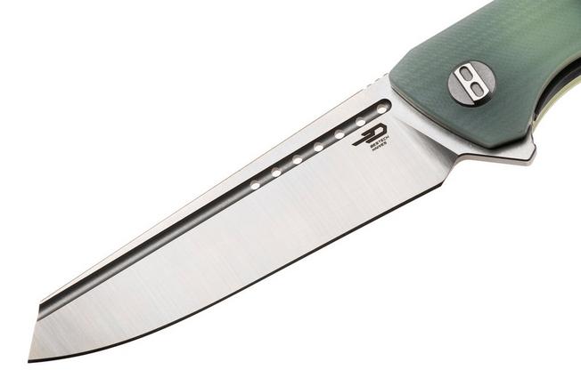 Afbeelding voor Bestech Slyther BG51B-1 Stonewash Satin 14C28N, Transparent G10, zakmes