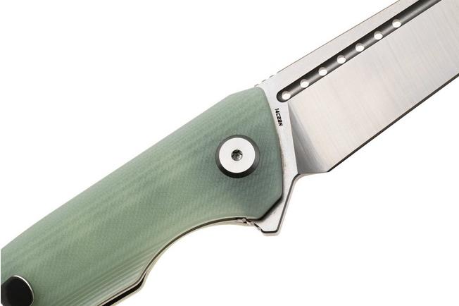 Afbeelding voor Bestech Slyther BG51B-1 Stonewash Satin 14C28N, Transparent G10, zakmes