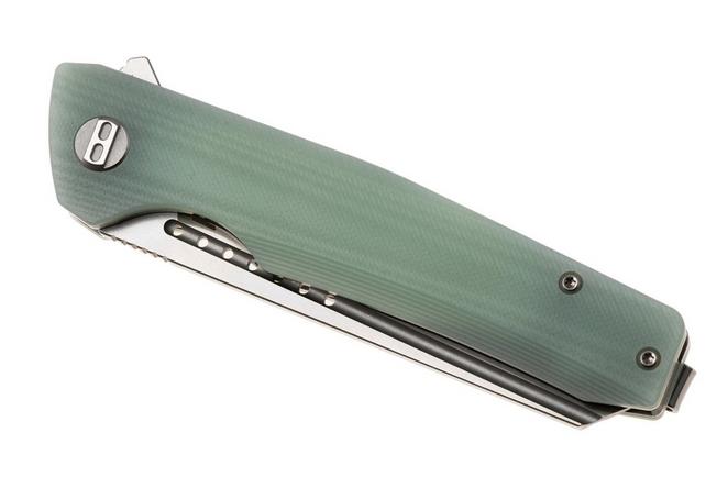 Afbeelding voor Bestech Slyther BG51B-1 Stonewash Satin 14C28N, Transparent G10, zakmes