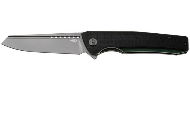 Afbeelding voor Bestech Slyther BG51D Grey PVD 14C28N, Black Green G10, zakmes