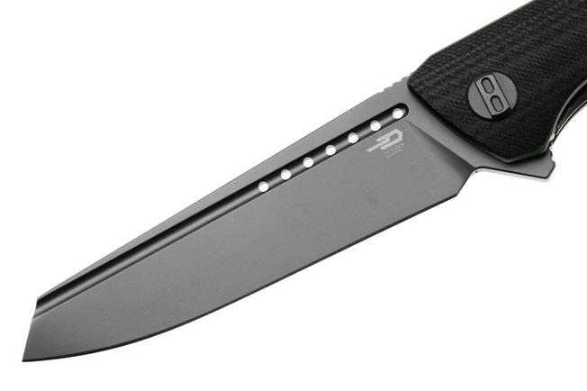 Afbeelding voor Bestech Slyther BG51D Grey PVD 14C28N, Black Green G10, zakmes