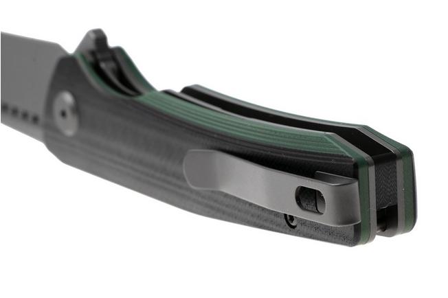 Afbeelding voor Bestech Slyther BG51D Grey PVD 14C28N, Black Green G10, zakmes