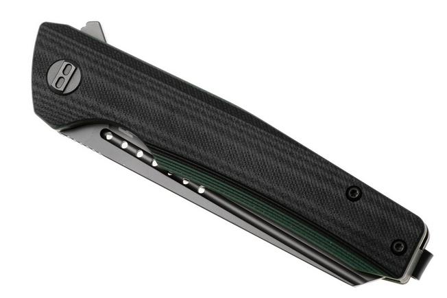 Afbeelding voor Bestech Slyther BG51D Grey PVD 14C28N, Black Green G10, zakmes