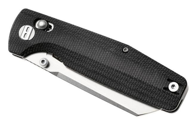 Afbeelding voor Bestech Slasher BG56A-1 Stonewash D2, Black Micarta, zakmes