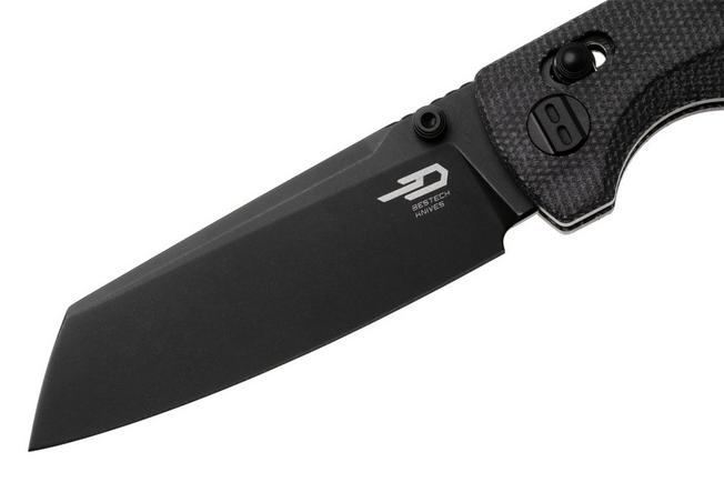 Afbeelding voor Bestech Slasher BG56A-2 Blackwash D2, Black Micarta, zakmes