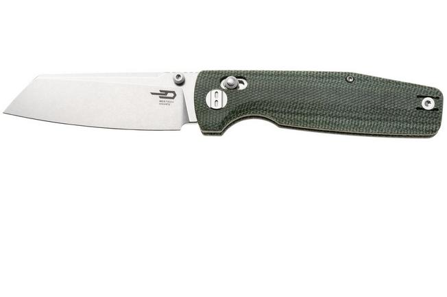 Afbeelding voor Bestech Slasher BG56B-1 Stonewash D2, Green Micarta, zakmes