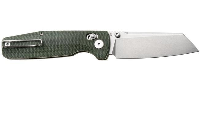 Afbeelding voor Bestech Slasher BG56B-1 Stonewash D2, Green Micarta, zakmes