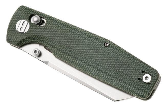 Afbeelding voor Bestech Slasher BG56B-1 Stonewash D2, Green Micarta, zakmes
