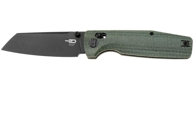 Afbeelding voor Bestech Slasher BG56B-2 Blackwash D2, Green Micarta, zakmes