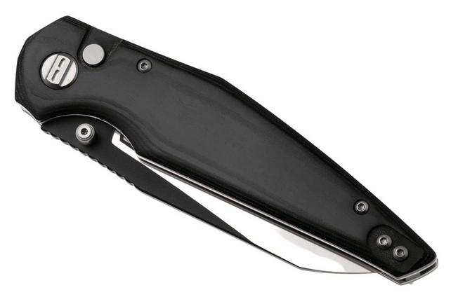 Afbeelding voor Bestech Snakebird BG58B Satin Black PVD 14C28N, Black Micarta, zakmes