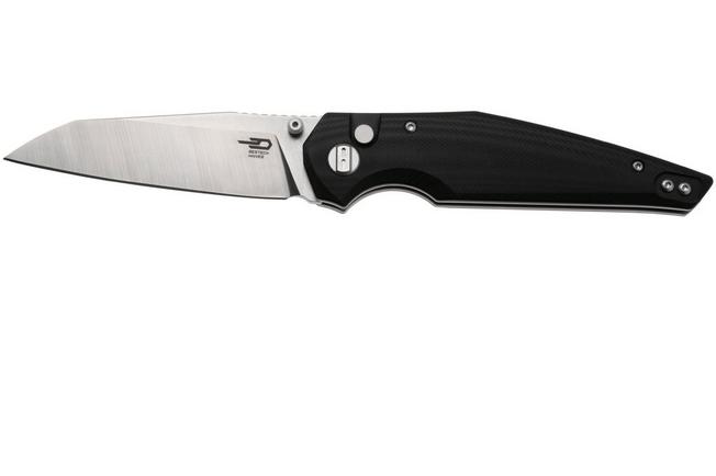 Afbeelding voor Bestech Snakebird BG58C Stonewash  Satin 14C28N, Black G10, zakmes