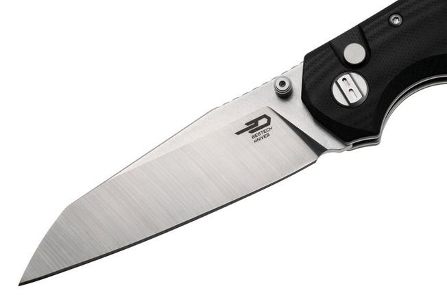 Afbeelding voor Bestech Snakebird BG58C Stonewash  Satin 14C28N, Black G10, zakmes