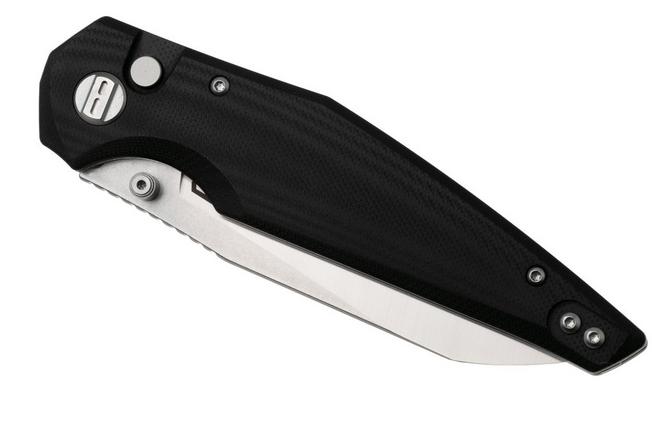 Afbeelding voor Bestech Snakebird BG58C Stonewash  Satin 14C28N, Black G10, zakmes