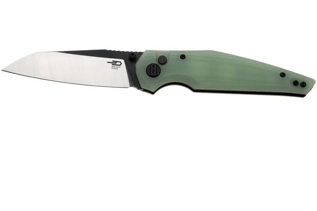 Afbeelding voor Bestech Snakebird BG58D Satin Black PVD 14C28N, Transparent G10, zakmes