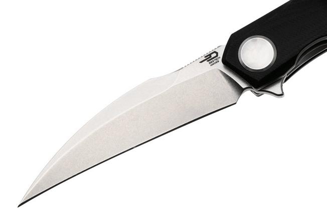 Afbeelding voor Bestech Ivy BG59A Stonewash 14C28N, Black G10, zakmes, Ostap Hel design