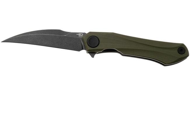 Afbeelding voor Bestech Ivy BG59C Blackwash 14C28N, OD Green G10, zakmes, Ostap Hel design