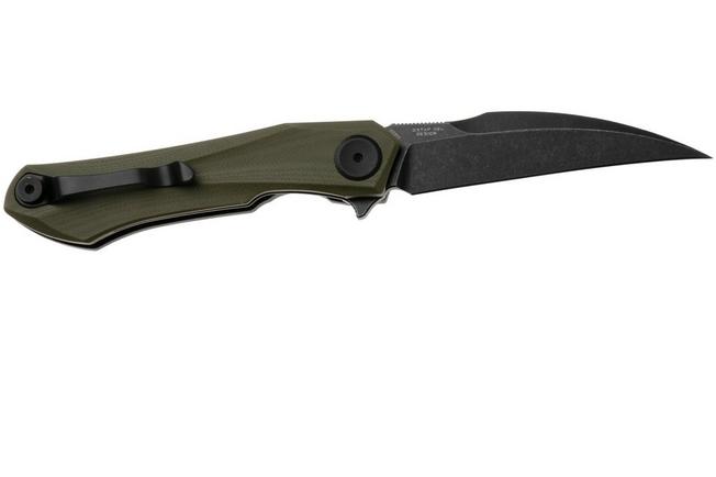 Afbeelding voor Bestech Ivy BG59C Blackwash 14C28N, OD Green G10, zakmes, Ostap Hel design