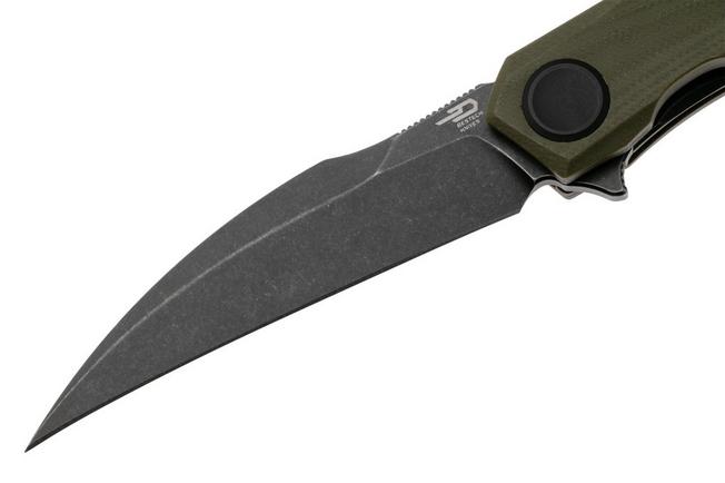 Afbeelding voor Bestech Ivy BG59C Blackwash 14C28N, OD Green G10, zakmes, Ostap Hel design