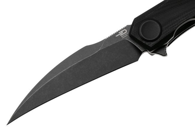 Afbeelding voor Bestech Ivy BG59E Blackwash 14C28N, Black G10, zakmes, Ostap Hel design
