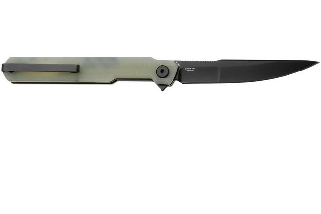 Afbeelding voor Bestech Duoz BG65D Black PVD 14C28N, Jade G10, zakmes, Ostap Hel design