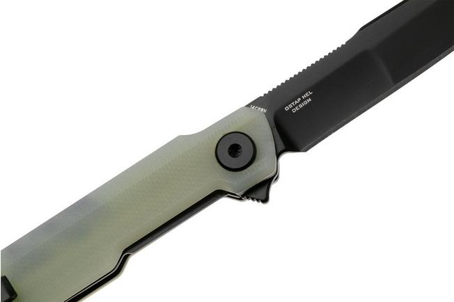Afbeelding voor Bestech Duoz BG65D Black PVD 14C28N, Jade G10, zakmes, Ostap Hel design