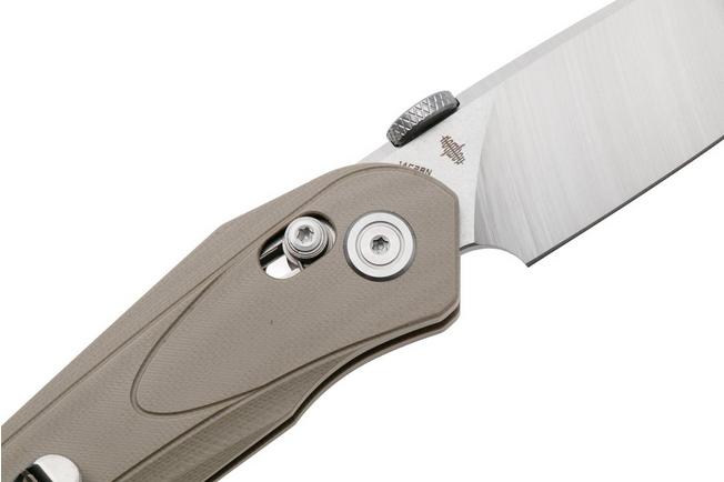 Afbeelding voor Bestech Mothus BG67B Satin 14C28N, Beige G10, zakmes, Kombou design