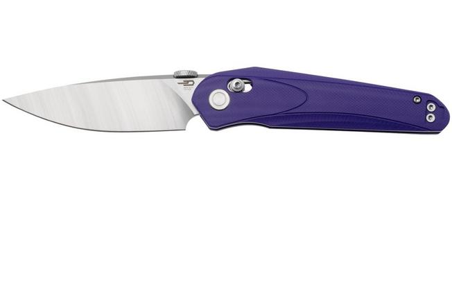 Afbeelding voor Bestech Mothus BG67C Satin 14C28N, Purple G10, zakmes, Kombou design