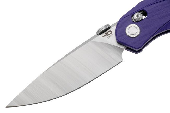Afbeelding voor Bestech Mothus BG67C Satin 14C28N, Purple G10, zakmes, Kombou design